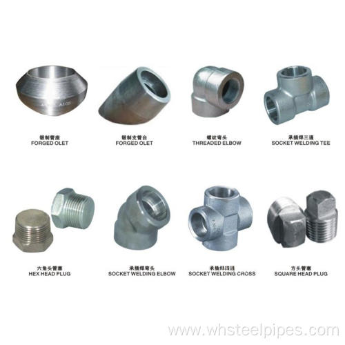 Carbon Steel Forged Pipe Fittings 90 degree threaded Elbow